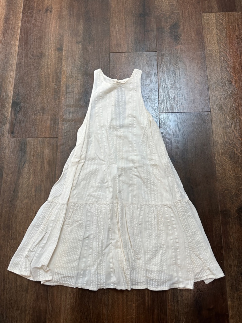 Urban Outfitters Cream Textured Halter Dress
